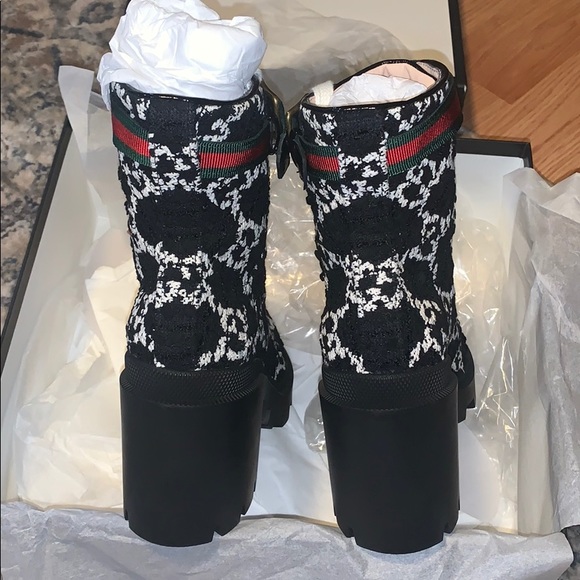 SOLd ! Gucci trip tweed boots 38.5 new - Picture 9 of 16